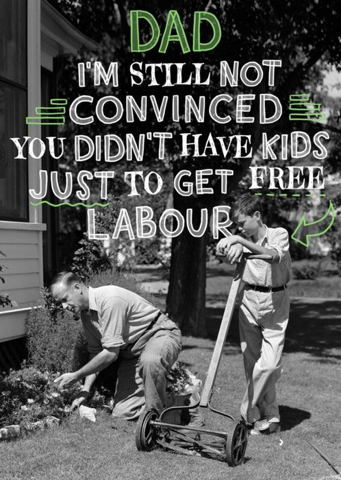 Free Labour Father's Day Card