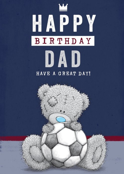 Tatty Teddy - Cute Happy Birthday Card - football