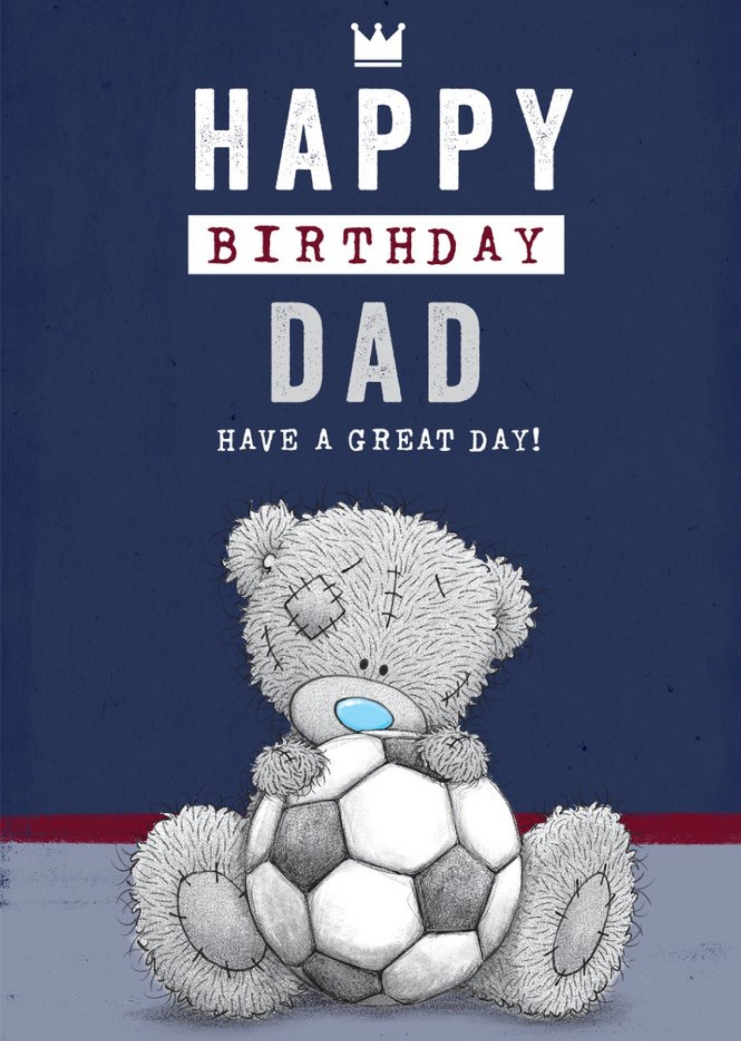 Me To You Tatty Teddy - Cute Happy Birthday Card - Football Ecard