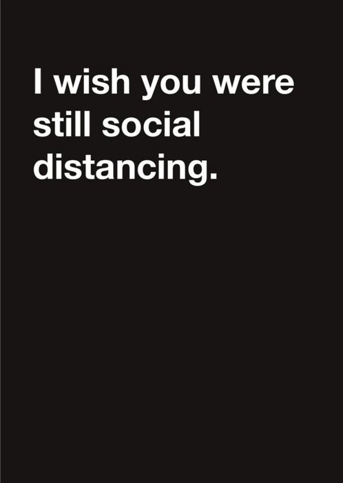 Carte Blanche Covid19 Social distancing Thinking of You Card
