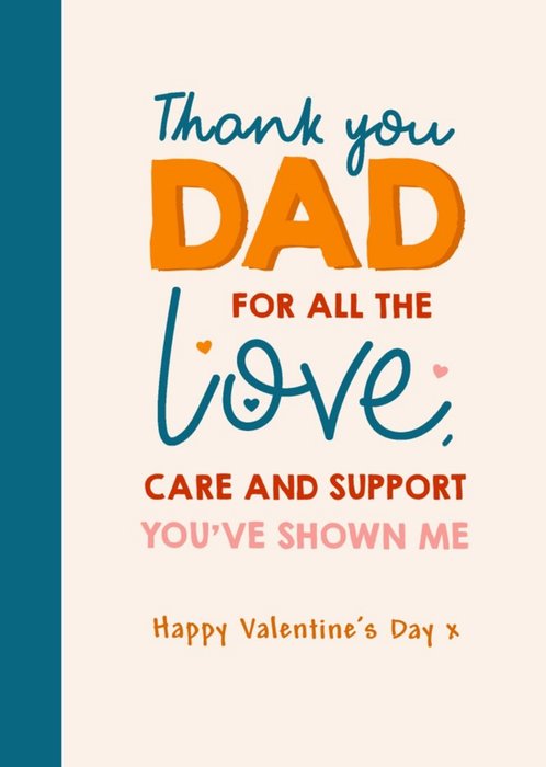 Thank You Dad Valentine's Day Card