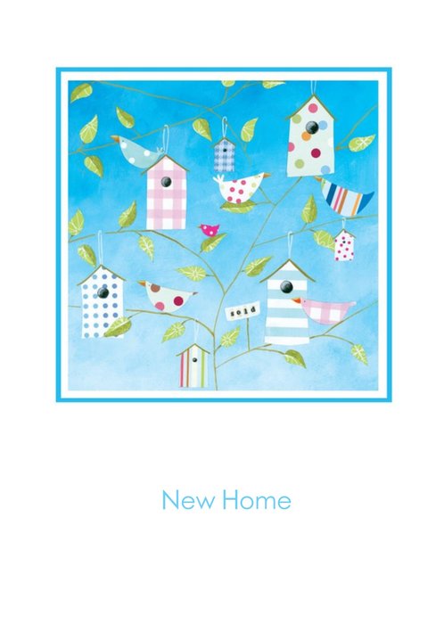 Bird Houses Personalised New Home Card