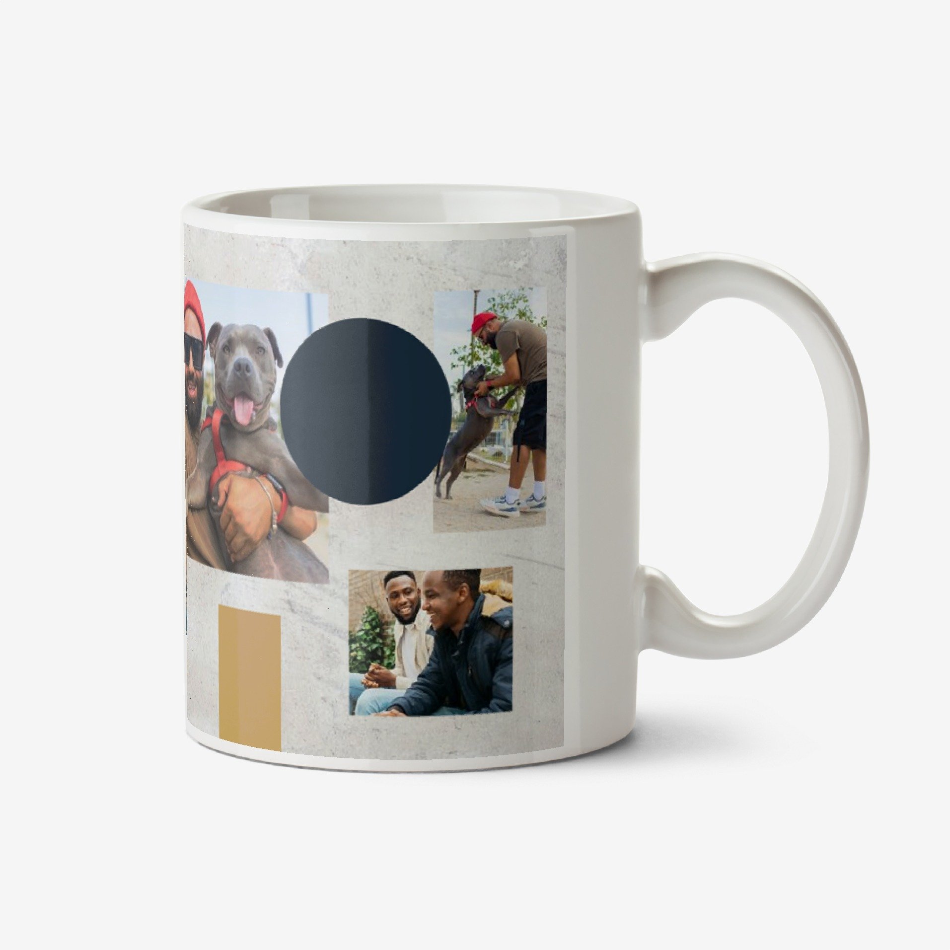 Moonpig Multiple Photo Frames With Shapes On A Grey Textured Background Mug Ceramic Mug