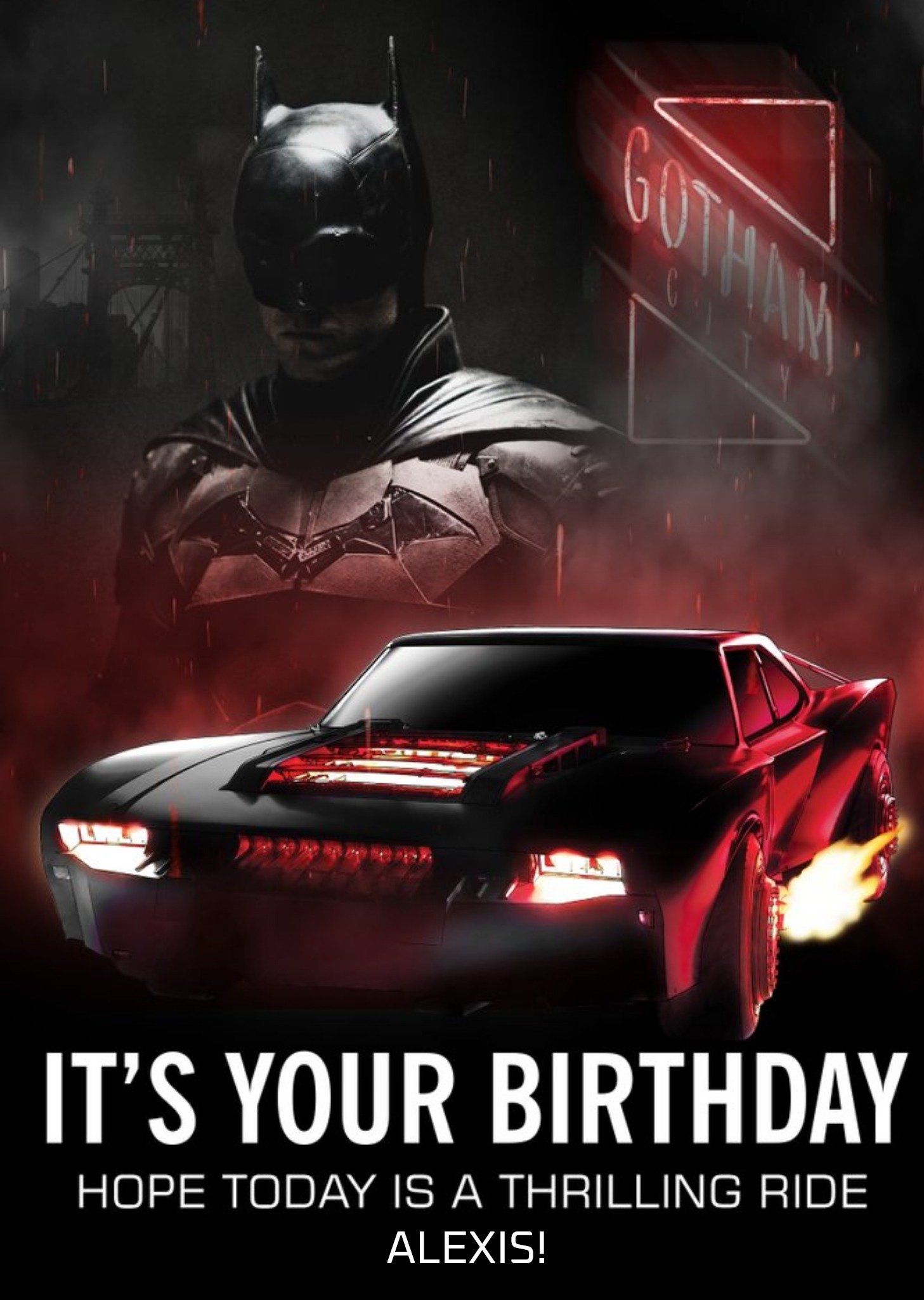 The Batman Movie Thrilling Ride Birthday Card Ecard