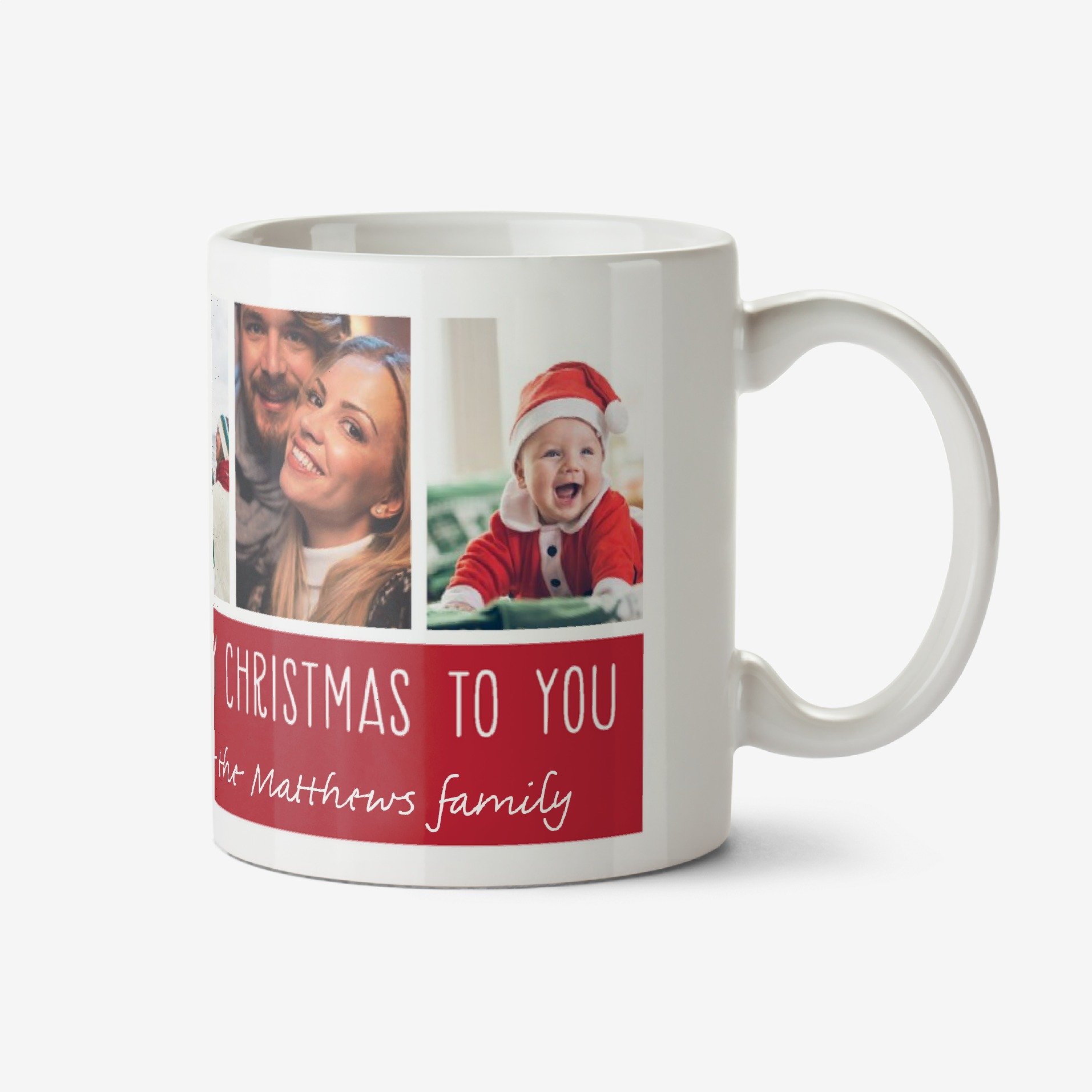 Moonpig Merry Christmas To You From The Family Photo Upload Mug Ceramic Mug