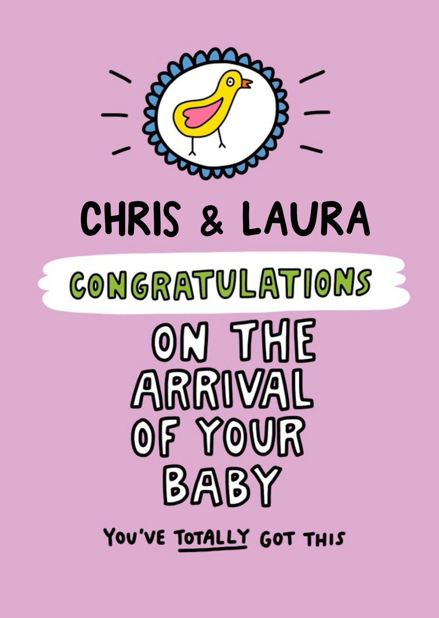 Angela Chick Congratulations On The Arrival Of Your New Baby Card Ecard