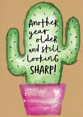 Illustrated Cactus Pun Birthday Card