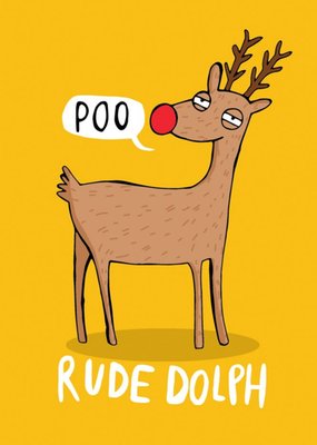 Cute Cartoon Pun Rude Dolph Poo Christmas Car