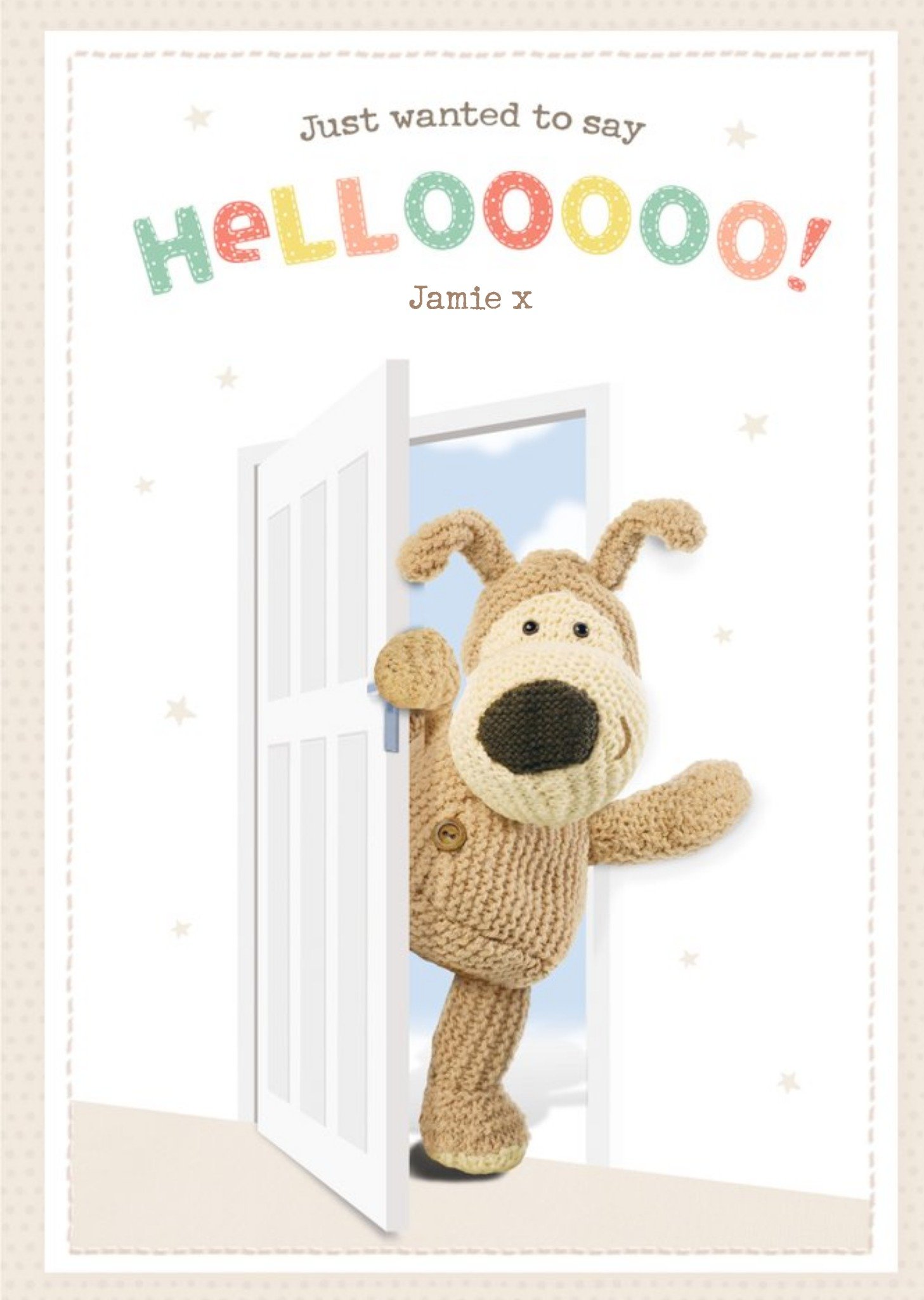 Boofle Just Wanted To Say Hello Just A Note Card, Large