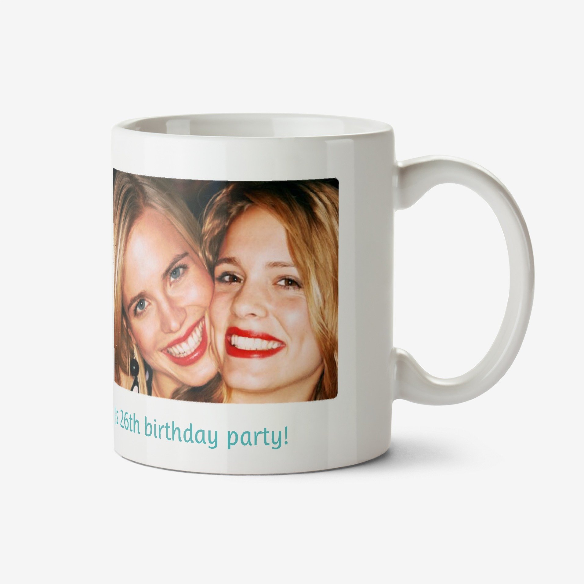 Rounded Edge Duo Photo Upload Mug Ceramic Mug