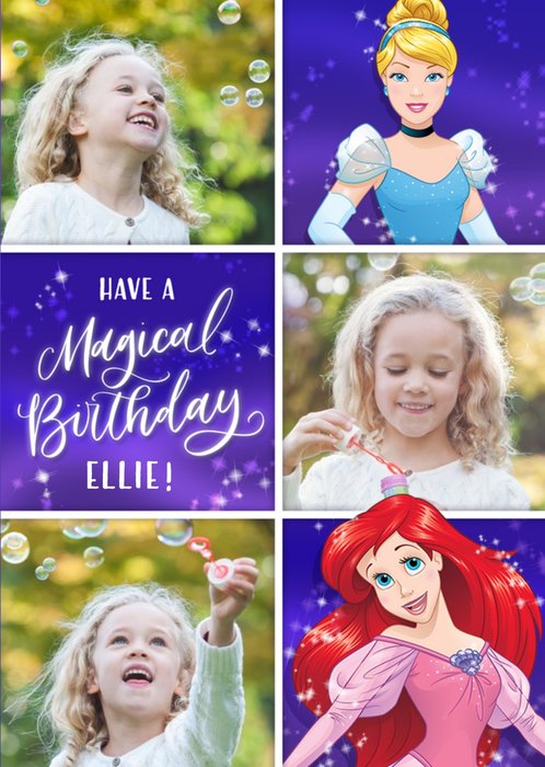 Disney Princess Photo Upload Birthday Card