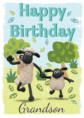Shaun The Sheep Dancing Sean Happy Birthday Grandson Card