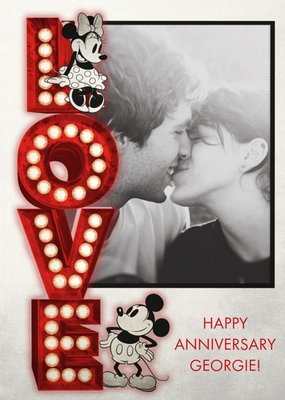 Disney Mickey And Minnie Love Photo Upload Card