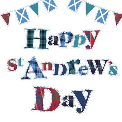 Happy St Andrews Day Bunting Card