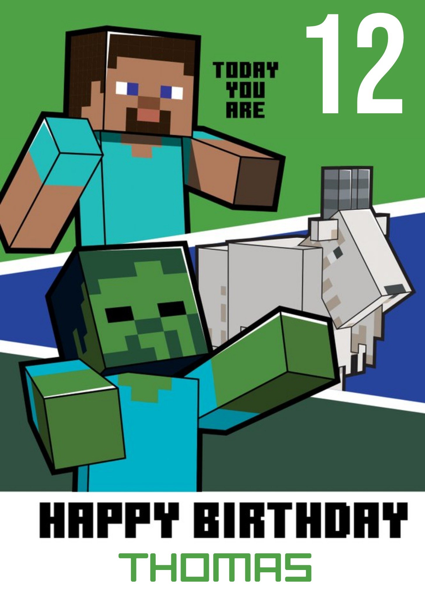Minecraft 12Th Birthday Card Ecard