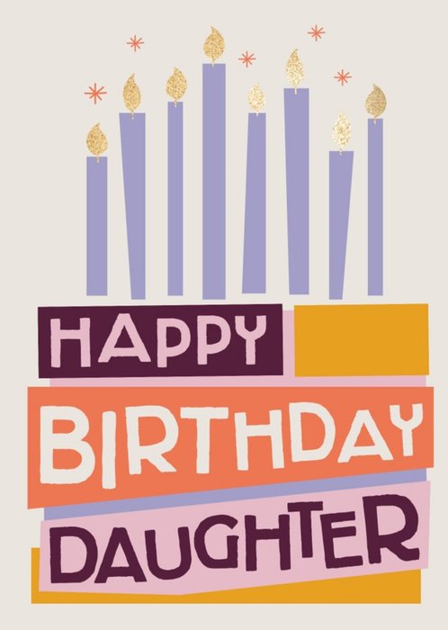 Shape Stack Geometric Daughter Birthday Card