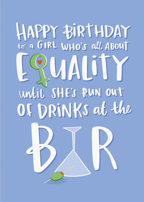 Lucy Maggie All About Equality Funny Birthday Card