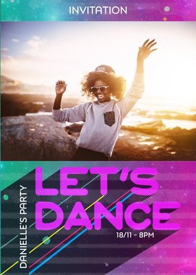 Personalised Lets Dance Party Invitation