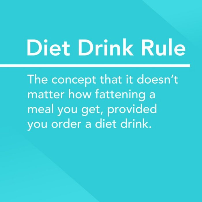Alternative Type Diet Drink Rule Card
