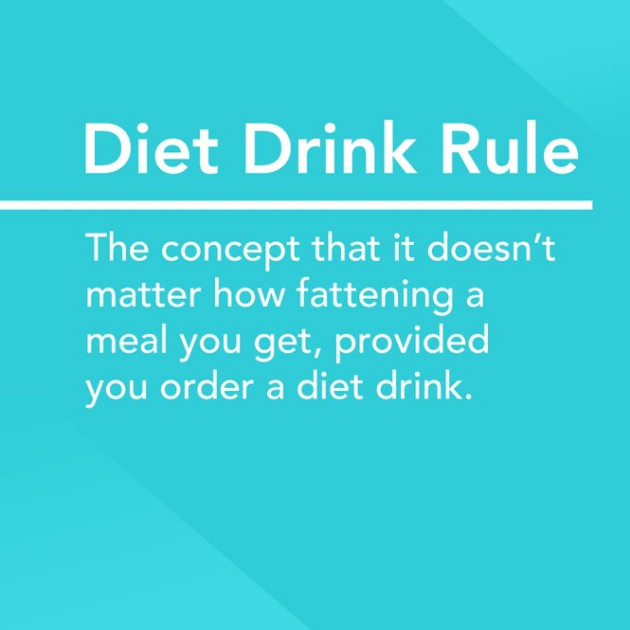 Alternative Type Diet Drink Rule Card, Square