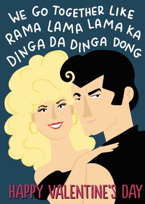 Grease Film Themed Valentines Day Card