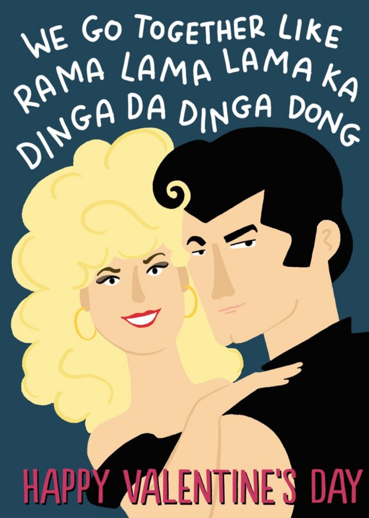 Grease Film Themed Valentines Day Card Ecard