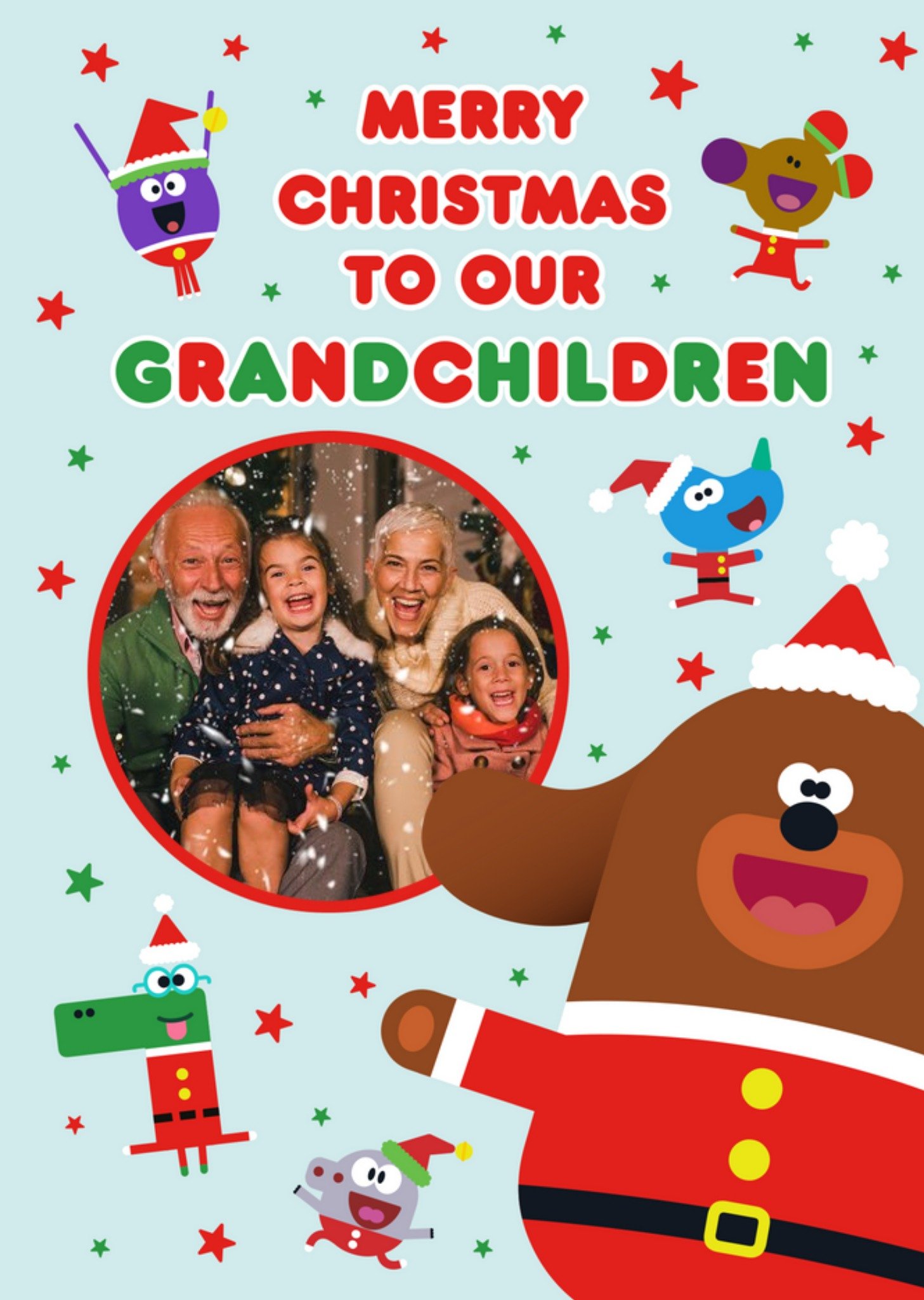 Hey Duggee Happy Christmas To Our Grandchildren Photo Upload Card Ecard