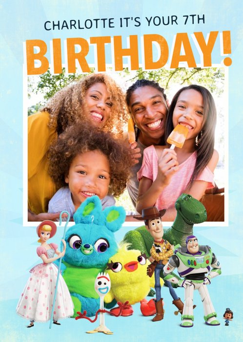 Toy Story 4 Birthday Card - Birthday Photo upload card