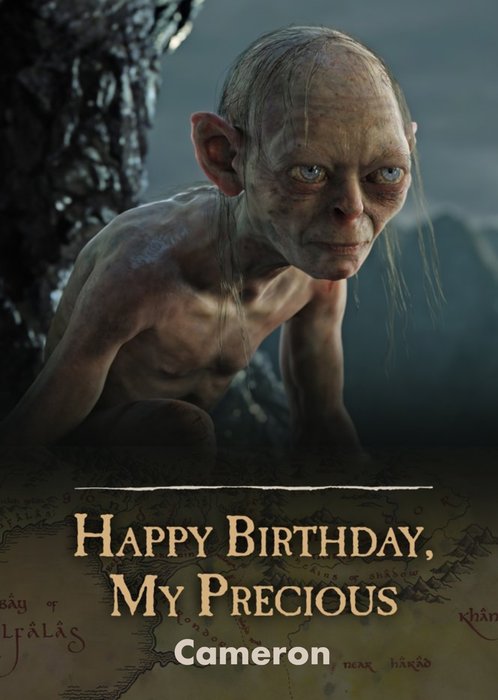 Lord Of The Rings Happy Birthday My Precious Gollum Smeagol Card From  Warner Brothers | Moonpig
