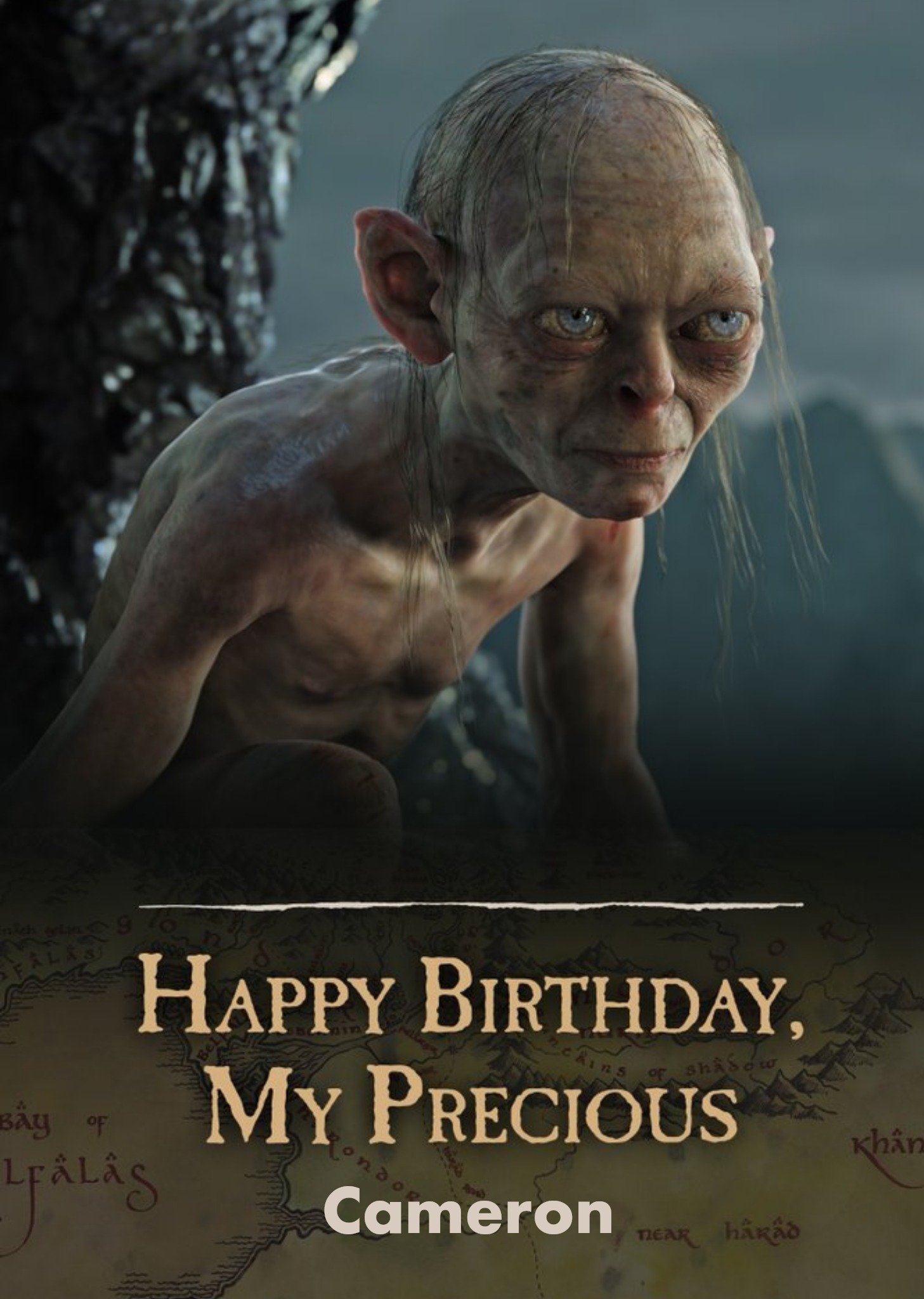 Lord Of The Rings Happy Birthday My Precious Gollum Smeagol Card From Warner Brothers Ecard