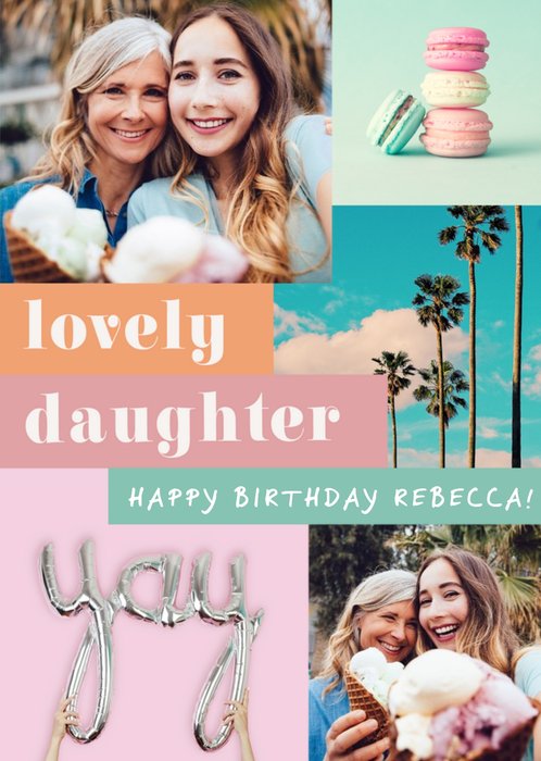 Photographic Photo Upload Lovely Daughter Birthday Card