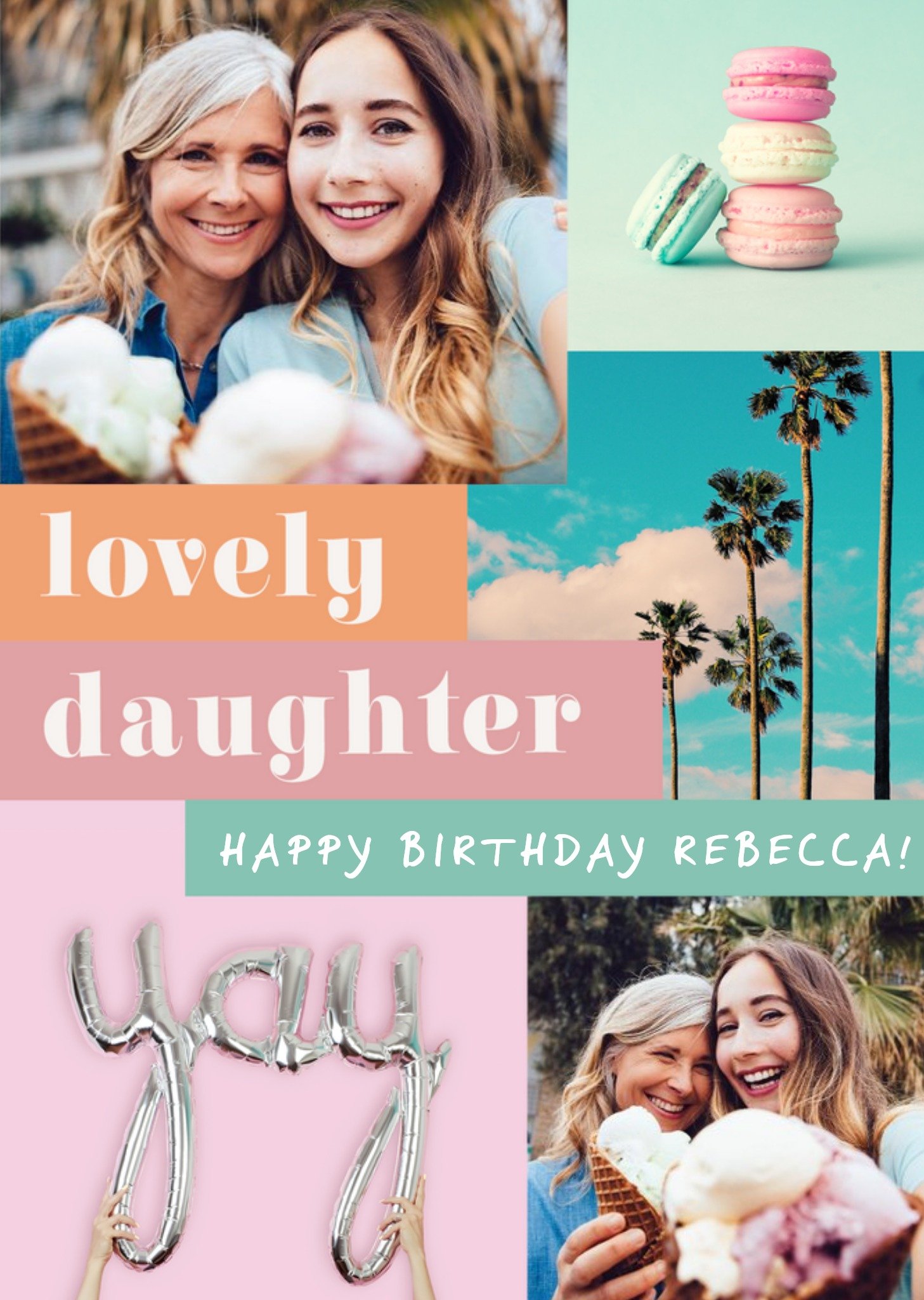 Photographic Photo Upload Lovely Daughter Birthday Card Ecard