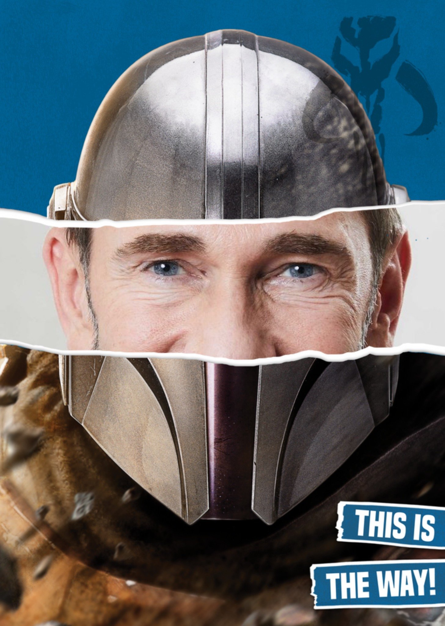 Star Wars Mandalorian Face In A Hole Card Ecard