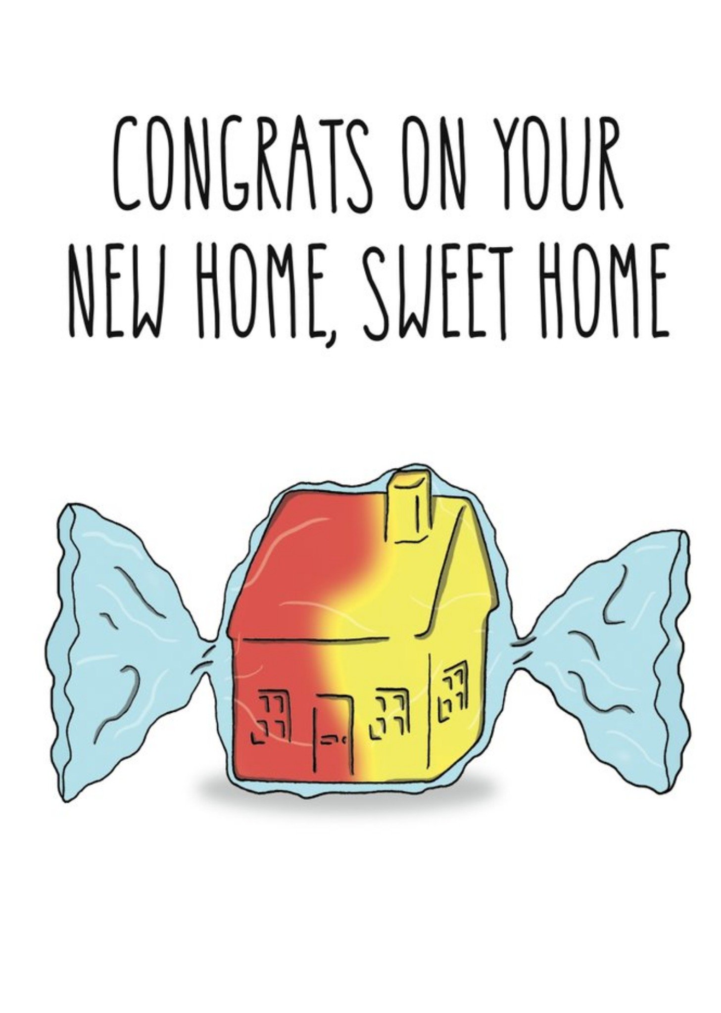 Moonpig All The Best Sweet House Funny New Home Card, Large
