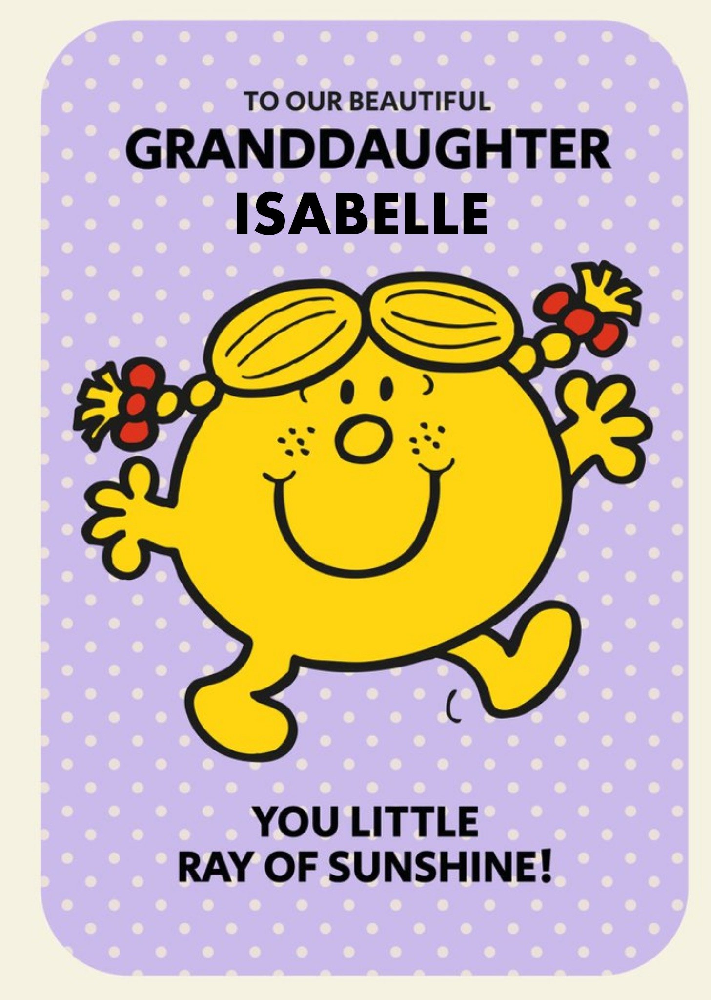 Moonpig Mr Men And Little Miss Sunshine Beautiful Granddaughter Birthday Card Ecard