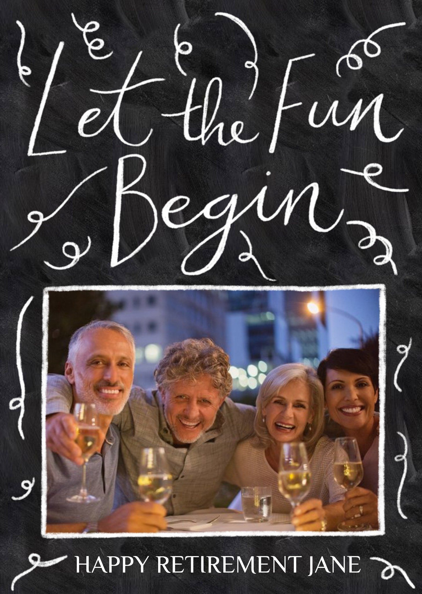 Let The Fun Begin Retirement Photo Upload Card Ecard