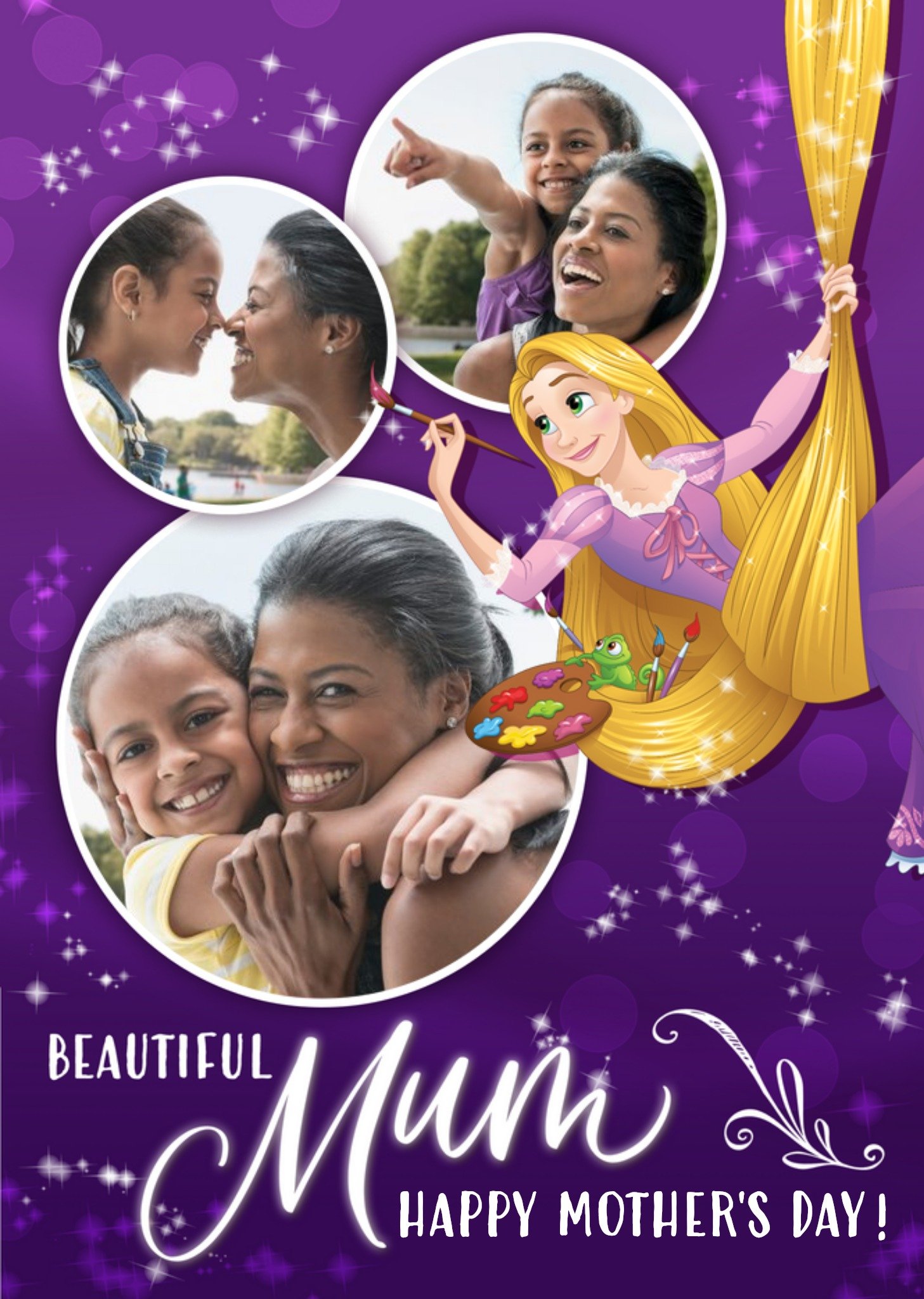 Disney Rapunzel To My Beautiful Mum Mother's Day Photo Card Ecard