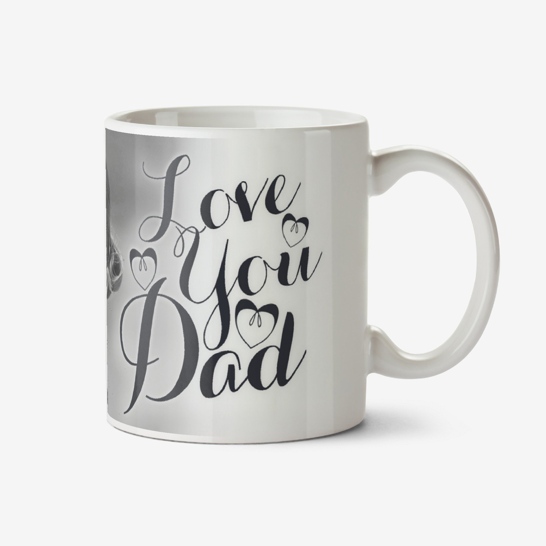 Calligraphy Love You Dad Photo Upload Mug Ceramic Mug