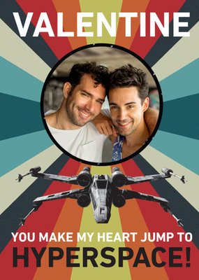 Star Wars You Send My Heart Into Hyperdrive X Wing Valentine's Card