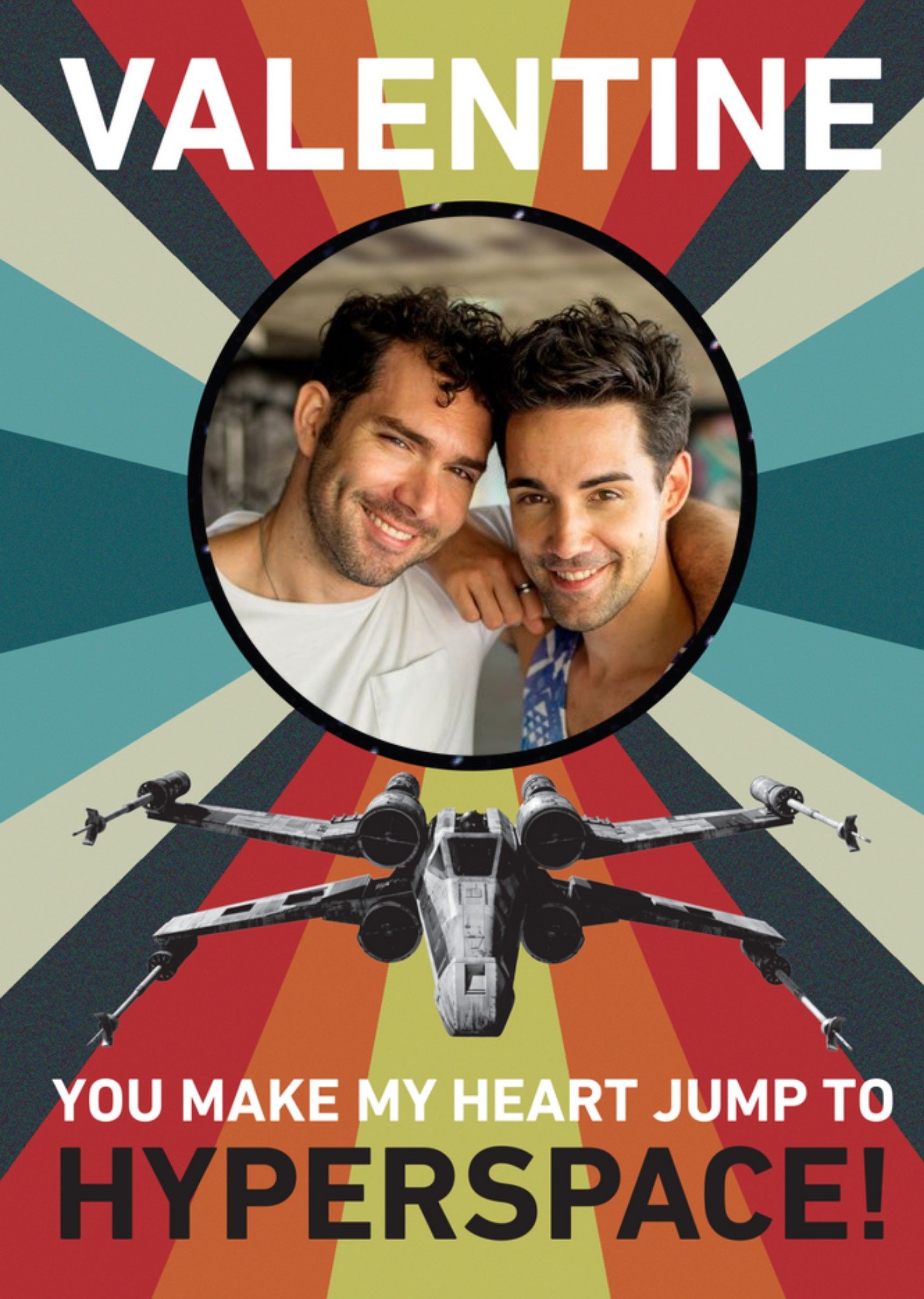 Disney Star Wars You Send My Heart Into Hyperdrive X Wing Valentine's Card Ecard