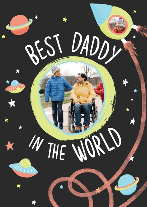 Best Daddy In The World Photo Upload Card