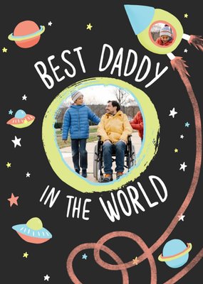 Best Daddy In The World Photo Upload Card