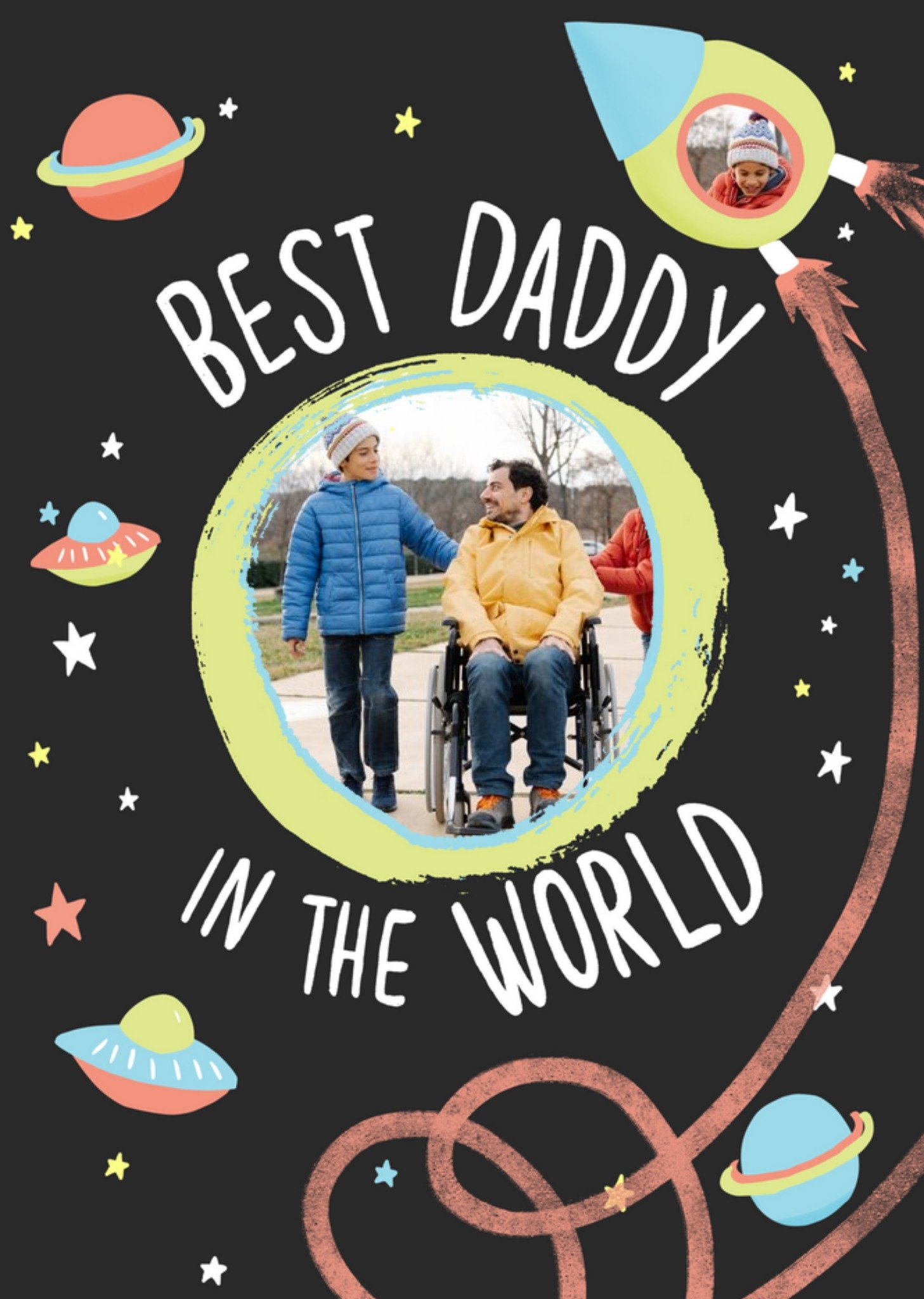 Best Daddy In The World Photo Upload Card Ecard