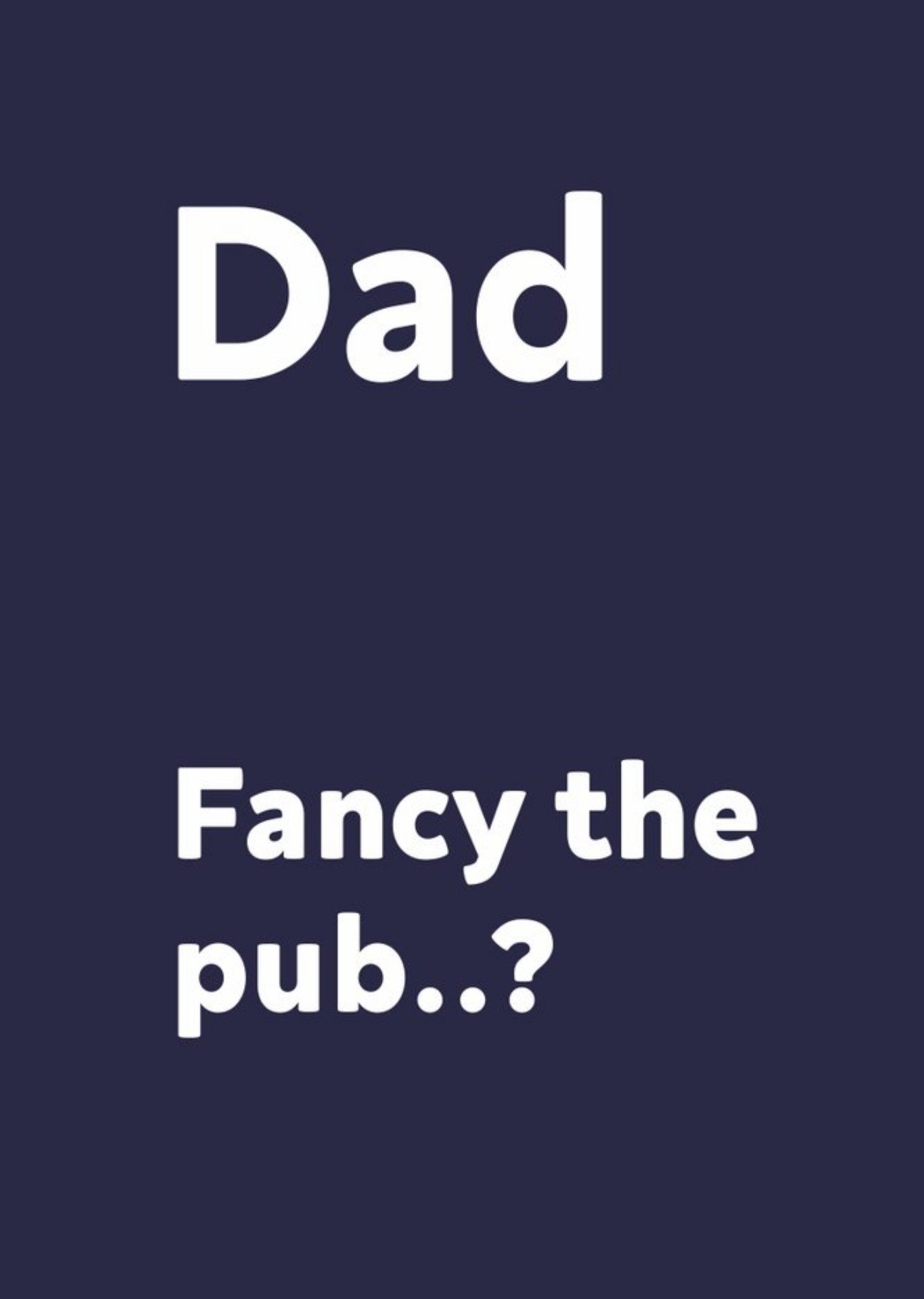 Moonpig Dad Fancy The Pub Father's Day Card, Large