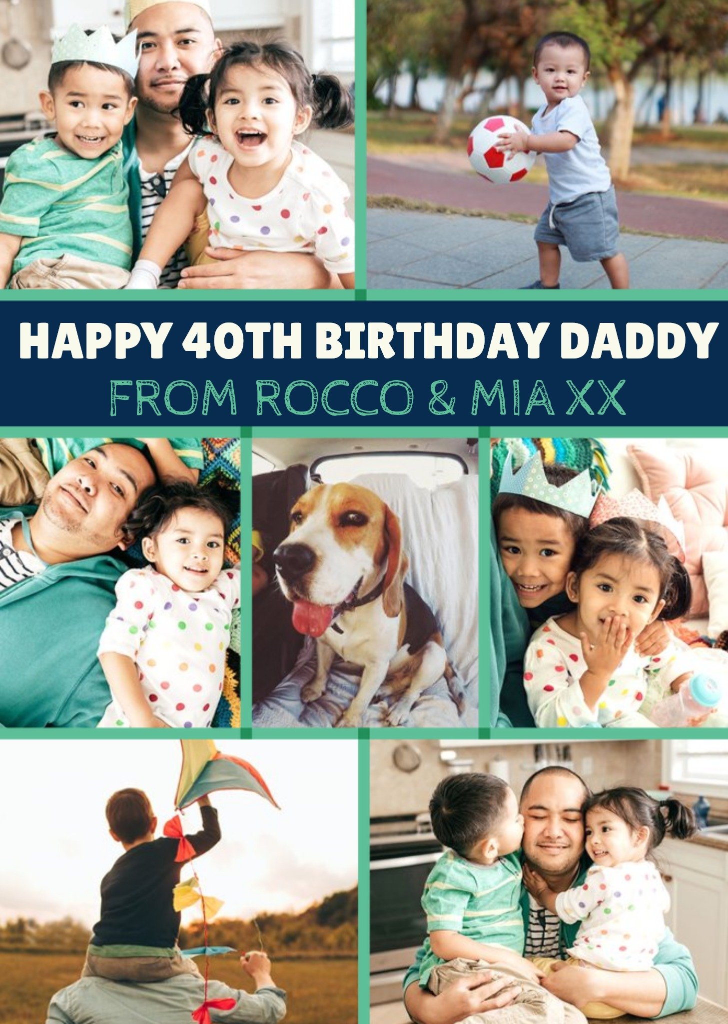 Moonpig Photo Upload Personalised Age Dad Birthday Card Ecard