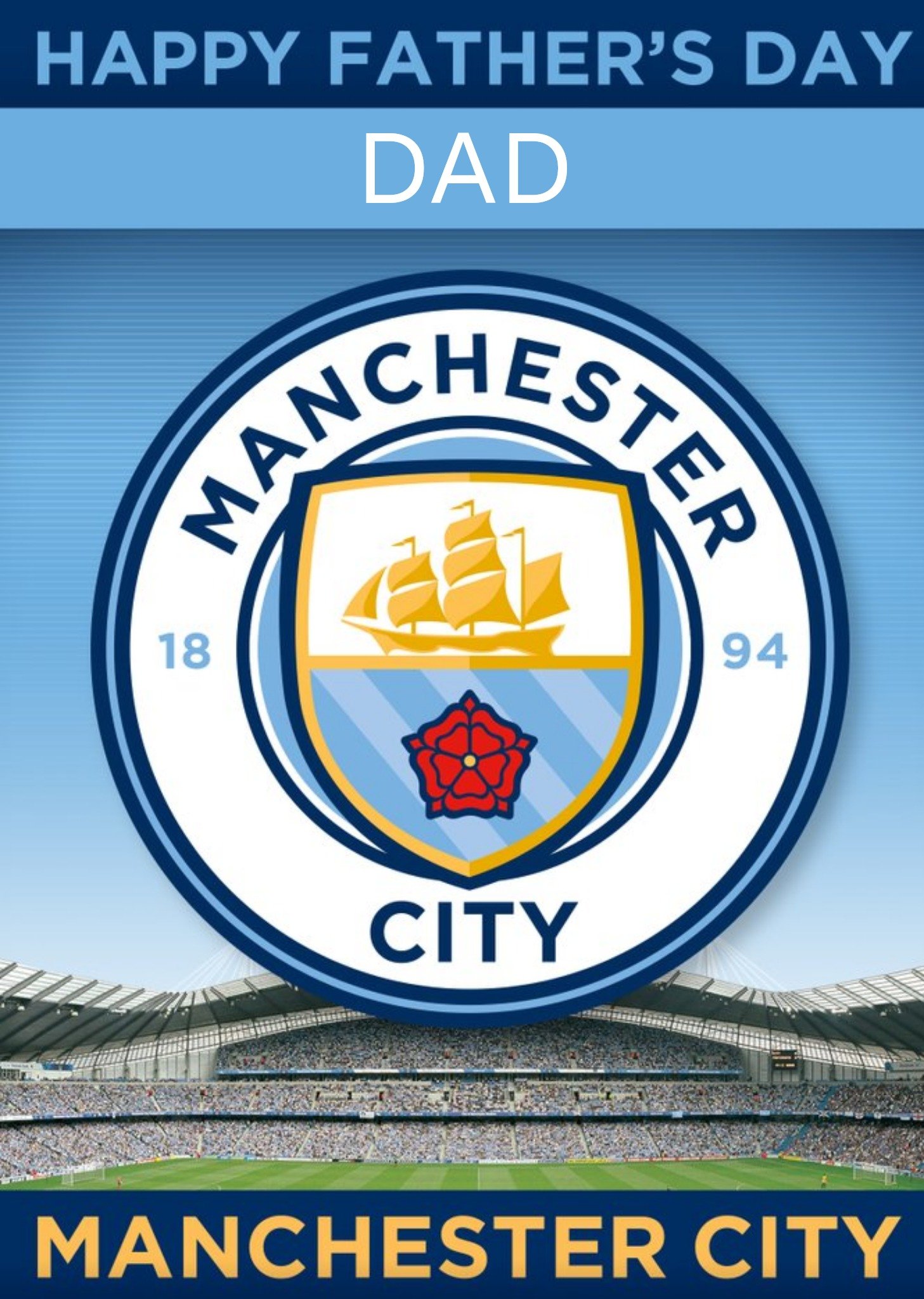 Other Manchester City Football Happy Father's Day Card, Large