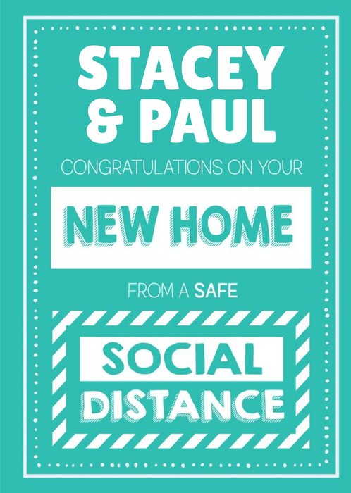 Jam and Toast Congratulations On Your New Home From A Safe Social Distance Card
