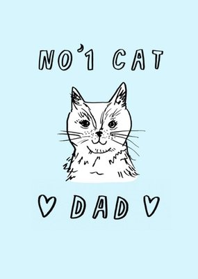 Jolly Awesome No 1 Cat Dad Father's Day Card