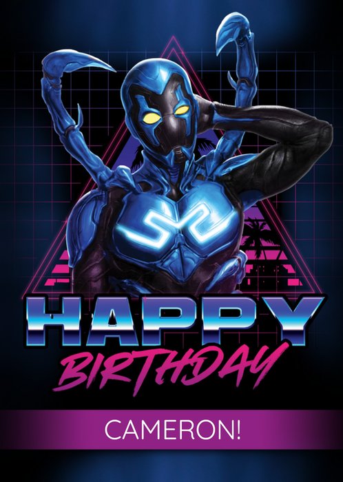 Blue Beetle Birthday Card