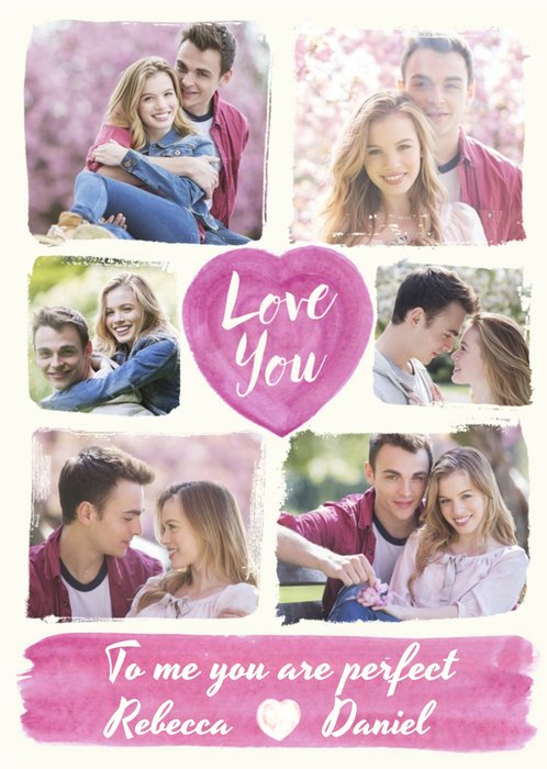 To Me You Are Perfect Personalised Photo Upload Happy Valentine's Day Card